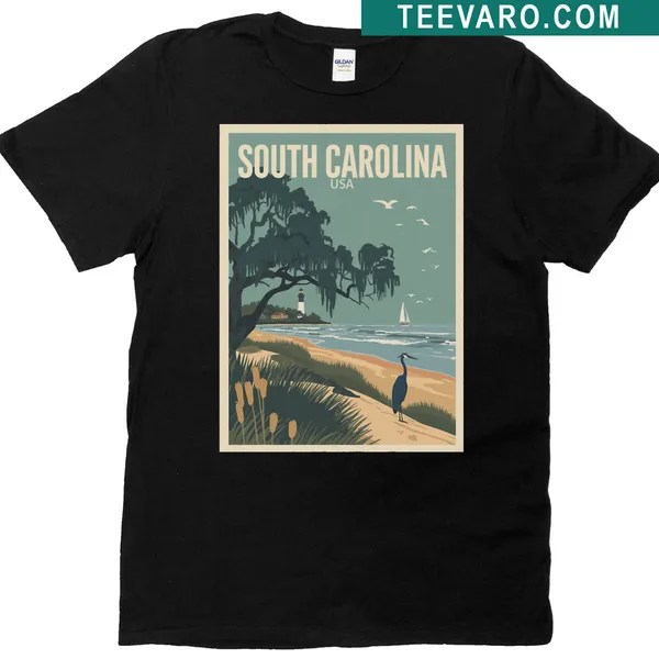 Patriotic South Carolina T-shirt with state-themed design