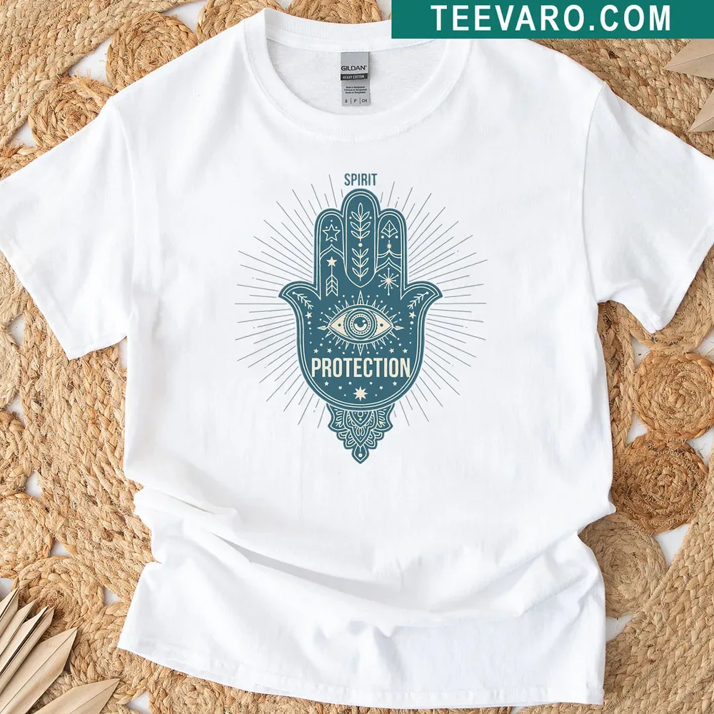 Sacred geometry design with spiritual symbols on a T-shirt. — on a men's t-shirt