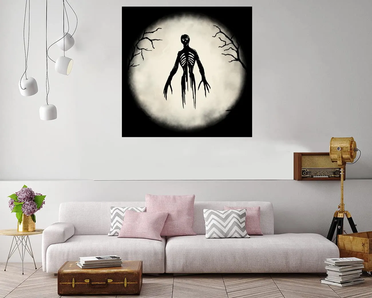 Illustration of a Forest Ghoul inviting to 'Embrace The Darkness'