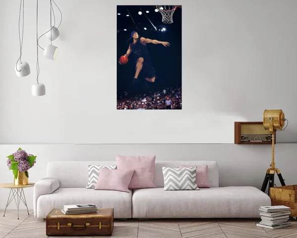 Canvas print featuring dynamic scene from Kuroko No Basket