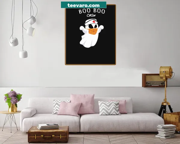 Funny Halloween costume shirt for nurses with Boo Crew design