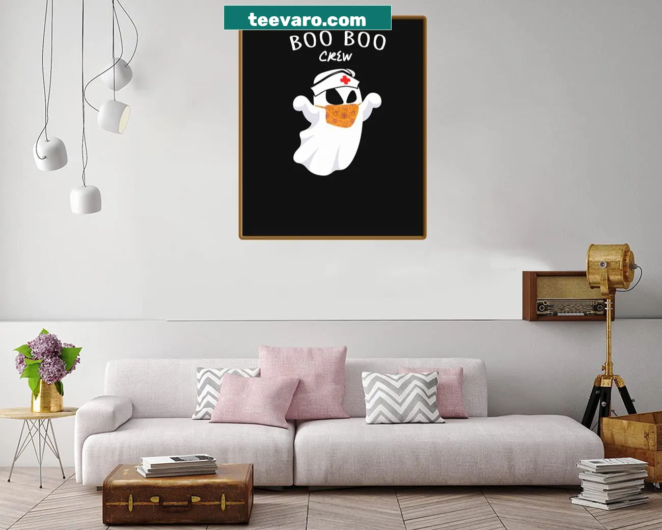 Funny Halloween costume shirt for nurses with Boo Crew design