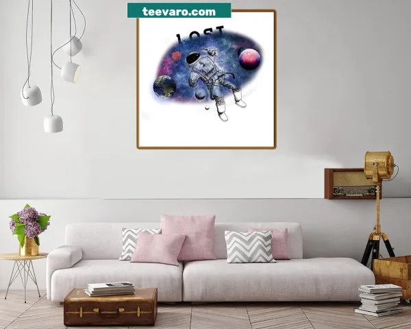 Abstract typography canvas print with minimalist design.