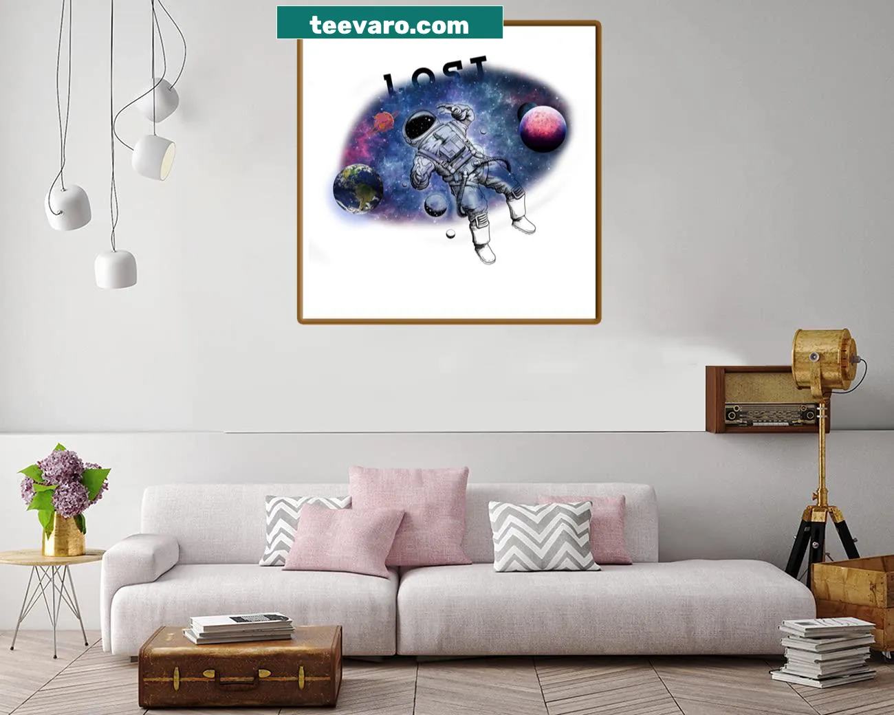 Abstract typography canvas print with minimalist design.