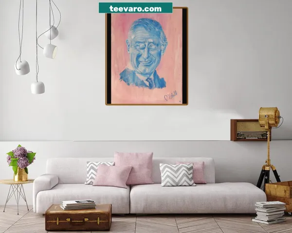 Minimalist canvas print of Prince Charles' emblematic design