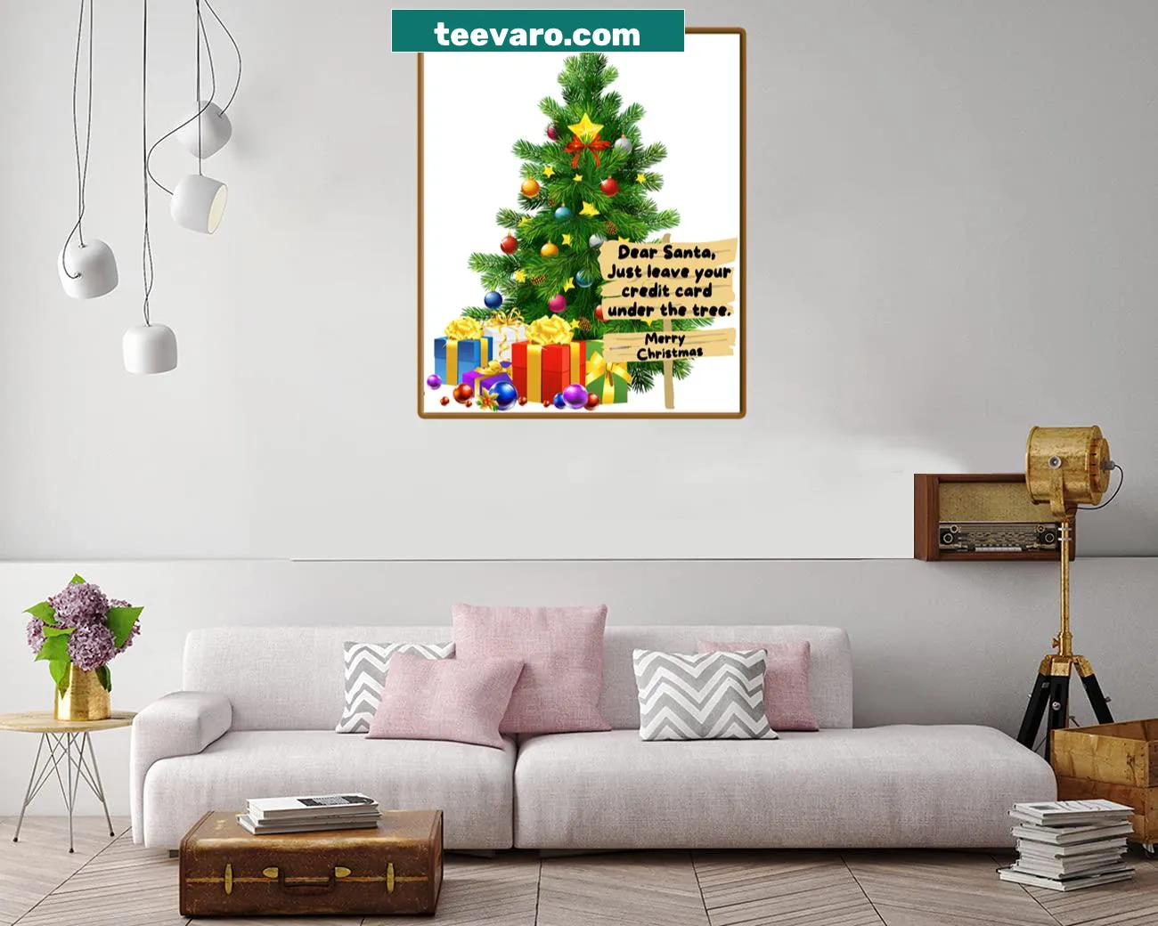Canvas print featuring festive Christmas patterns