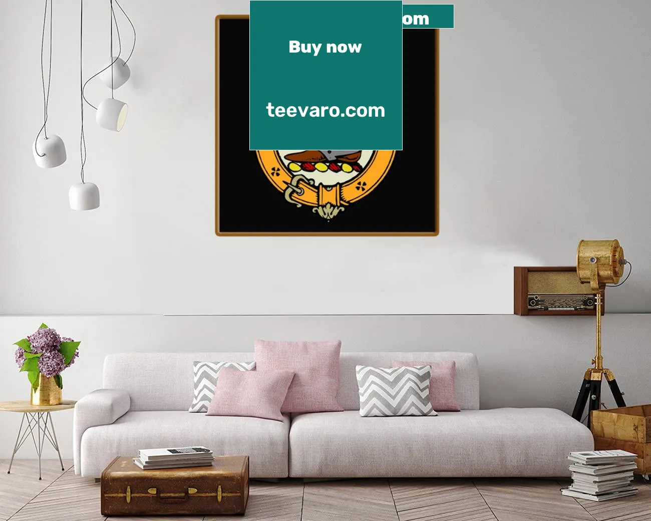 Clan Macaulay crest illustrated on canvas