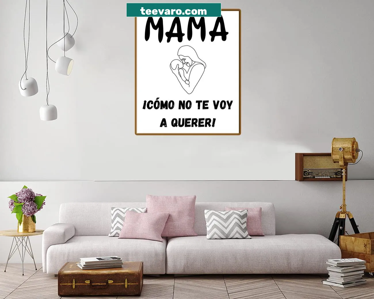 Canvas print celebrating Mother's Day with warm message
