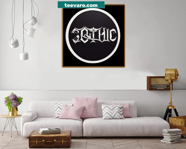 Canvas print of intricate gothic lettering design