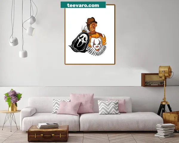 Halloween-themed canvas print with playful illustration