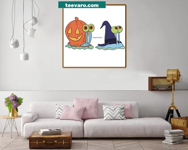 Halloween-themed canvas featuring whimsical character Gary