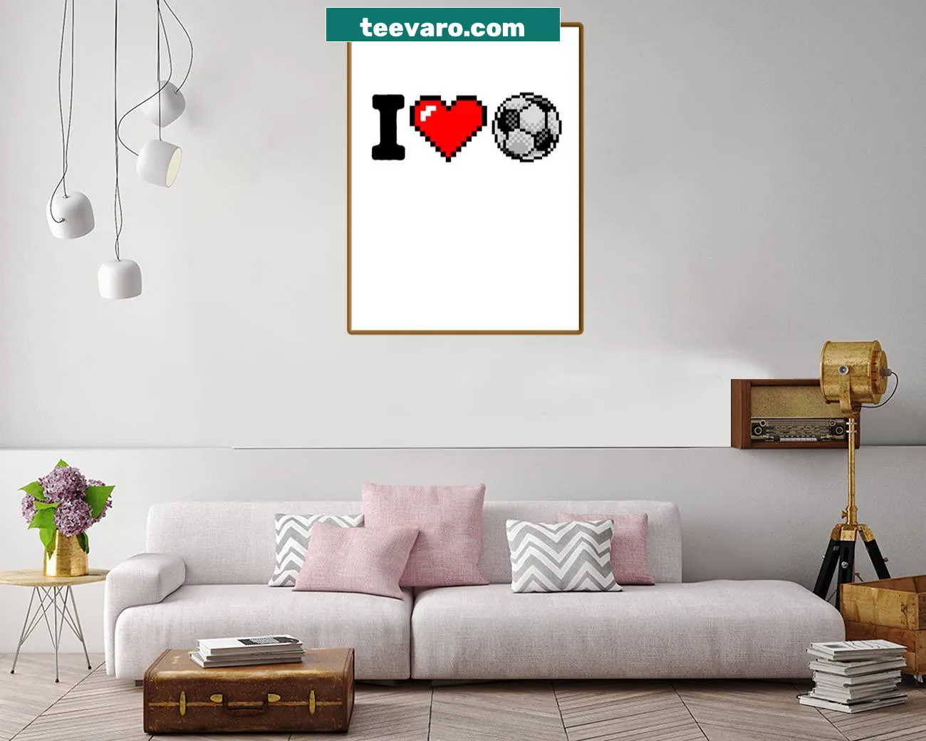 Canvas print featuring a football and the phrase 'My Second Love Is Football'.