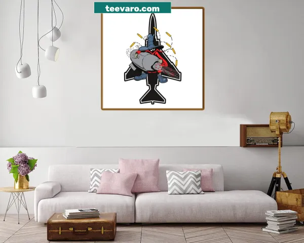 F4 Phantom II silhouette canvas print