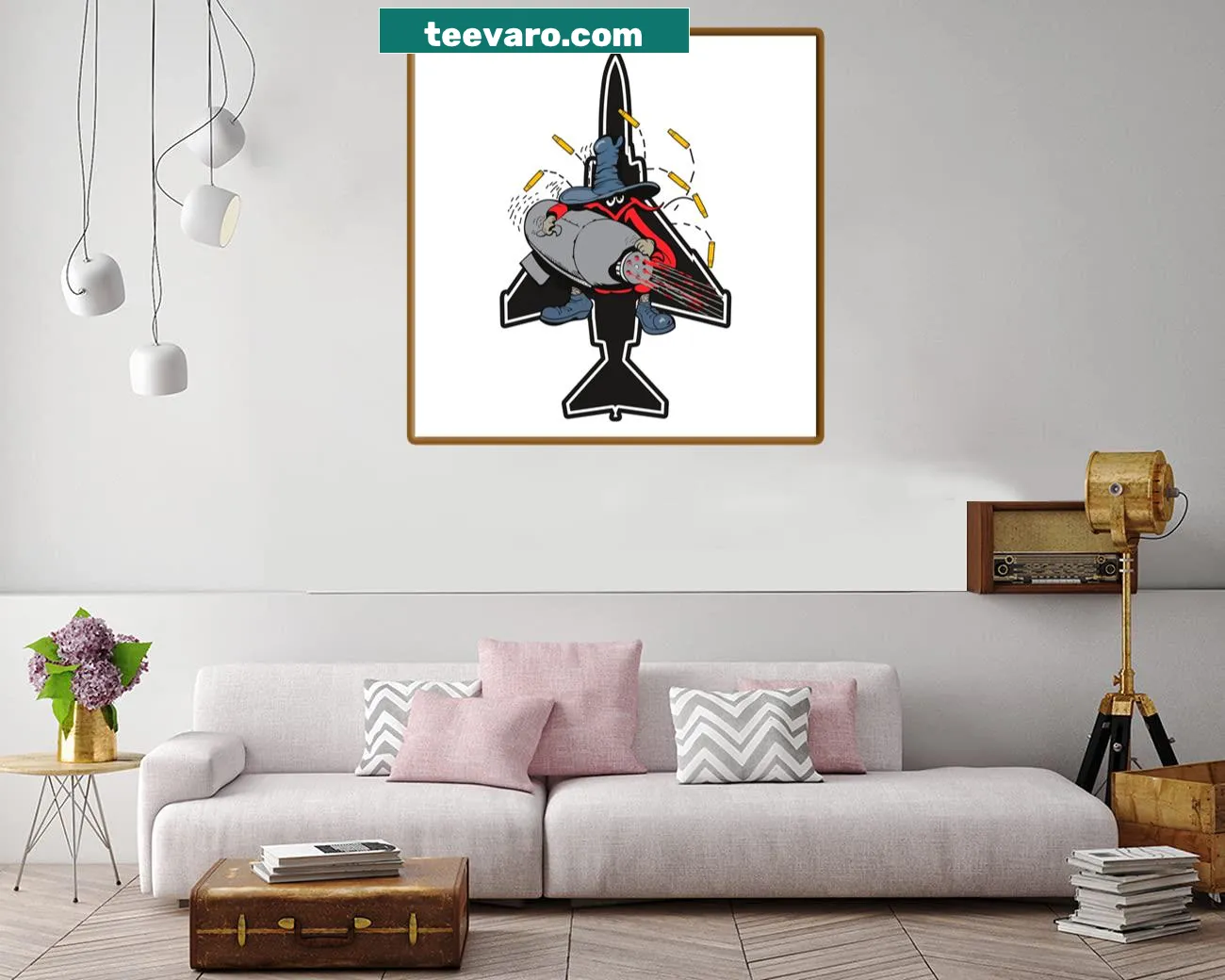 F4 Phantom II silhouette canvas print