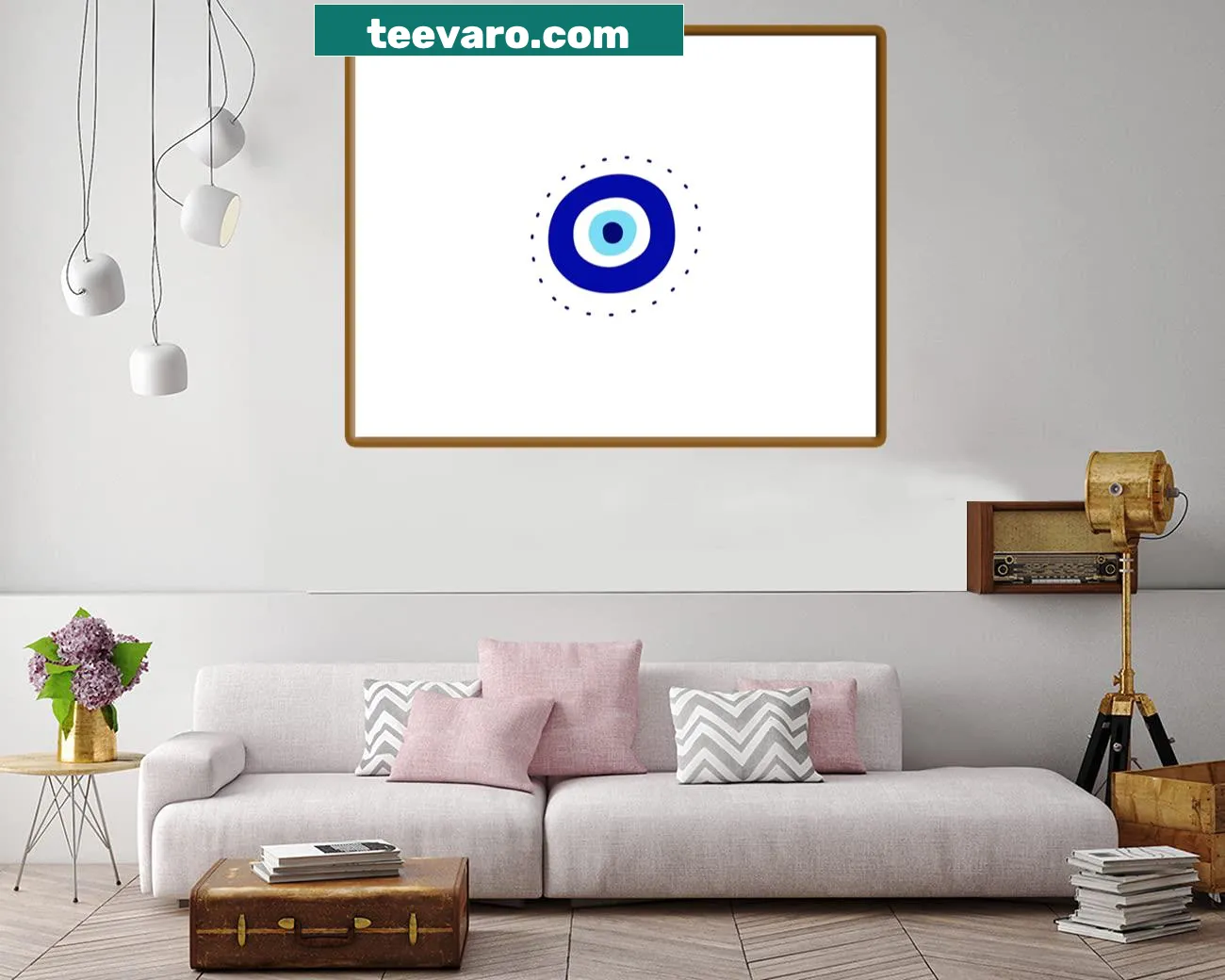 Abstract evil eye design canvas print