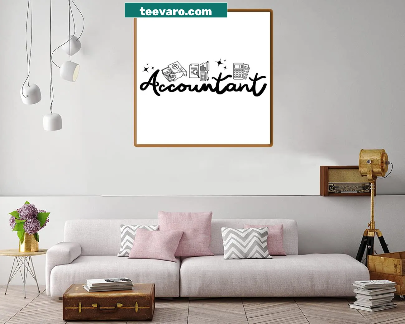 Funny accounting canvas print with humorous phrases