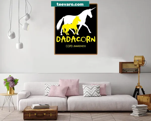 Whimsical unicorn design supporting COPD awareness