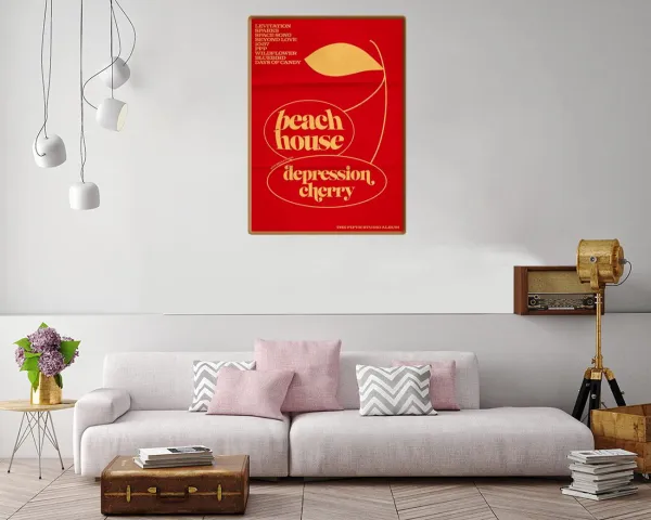Artistic typography with a beach house theme and emotive text