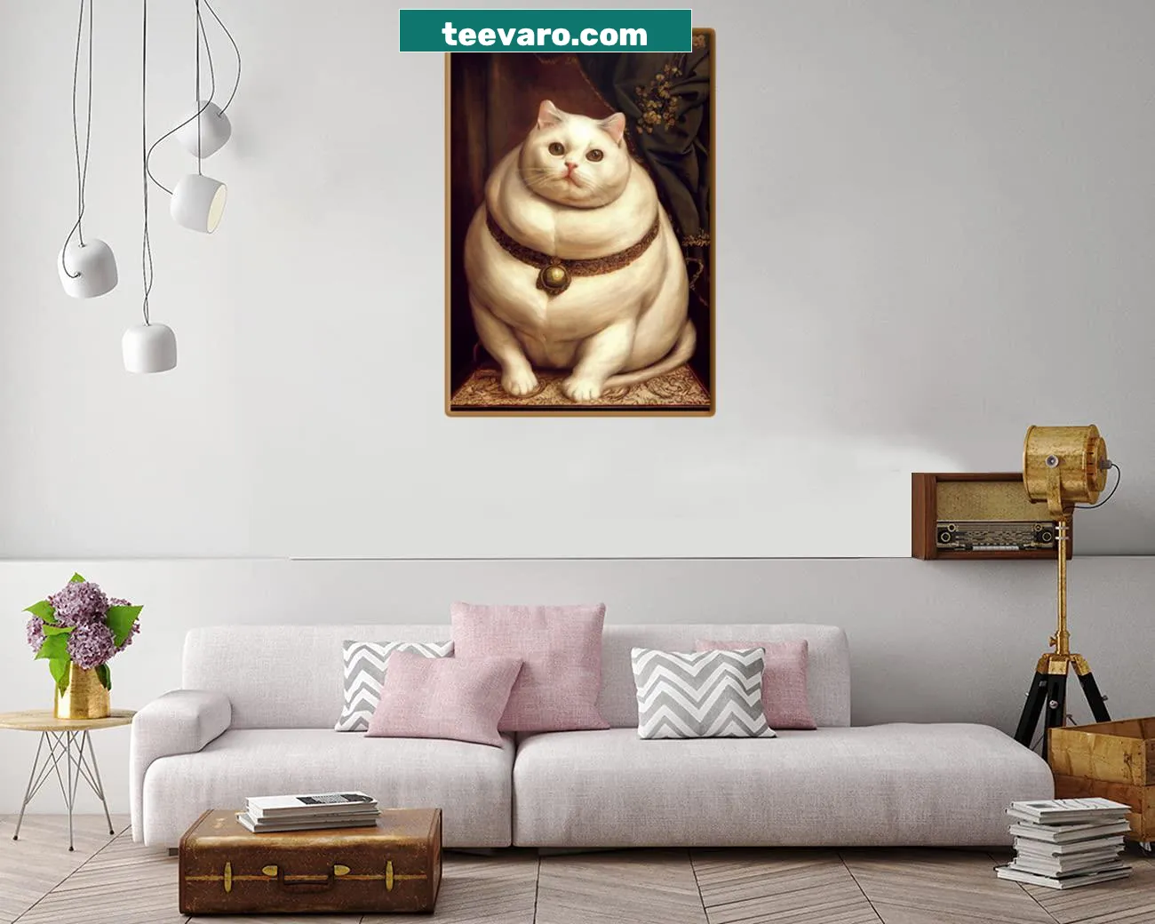 Illustration of a chubby cat lounging comfortably
