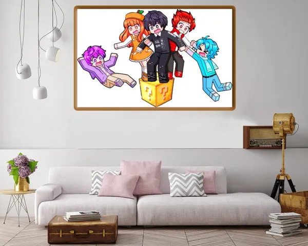 Canvas print featuring characters from Inquisitormaster's universe