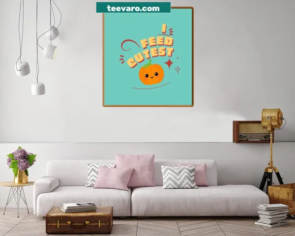 Whimsical illustration of cute pumpkins for autumn decoration