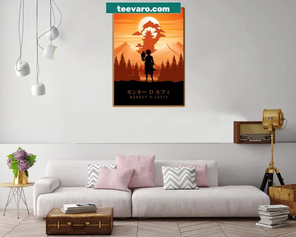 Canvas print featuring Luffy from One Piece