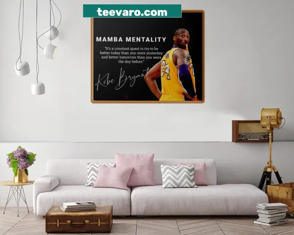 Inspirational Mamba Mentality artwork on canvas print