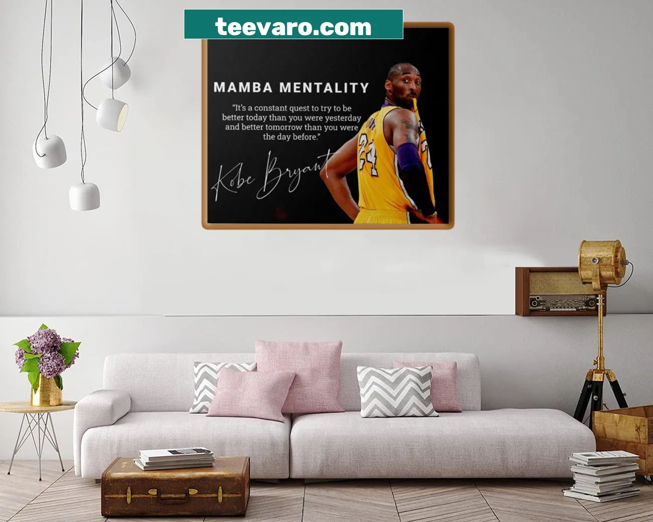 Inspirational Mamba Mentality artwork on canvas print