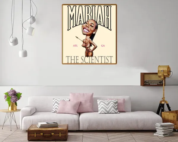 Artistic typography print featuring the name 'Mariah Ry'.