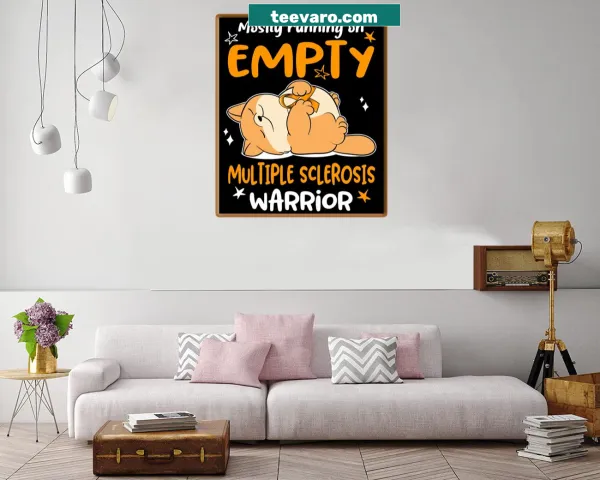 Inspirational typography design celebrating resilience in multiple sclerosis