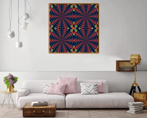 Abstract artistic canvas print featuring surreal typography elements
