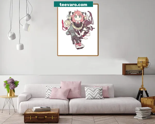 Canvas print of Spy X Family characters in dynamic pose