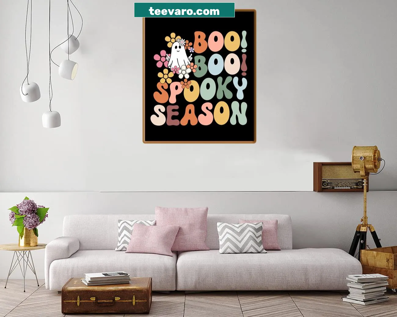 Cartoon ghost design for spooky season decorations