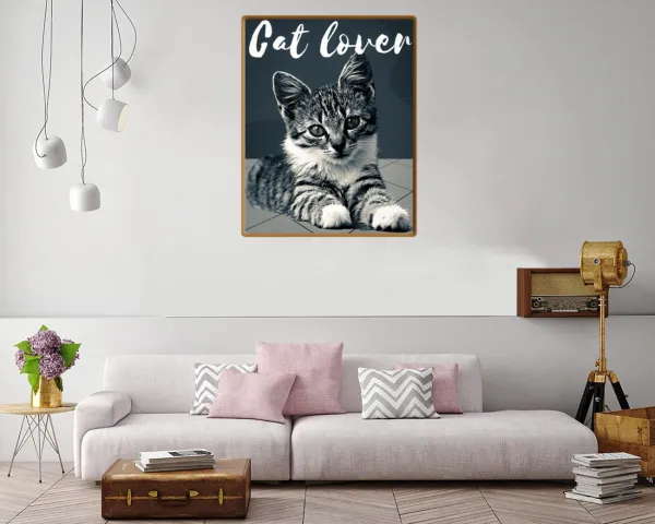 Charming illustration for cat lovers
