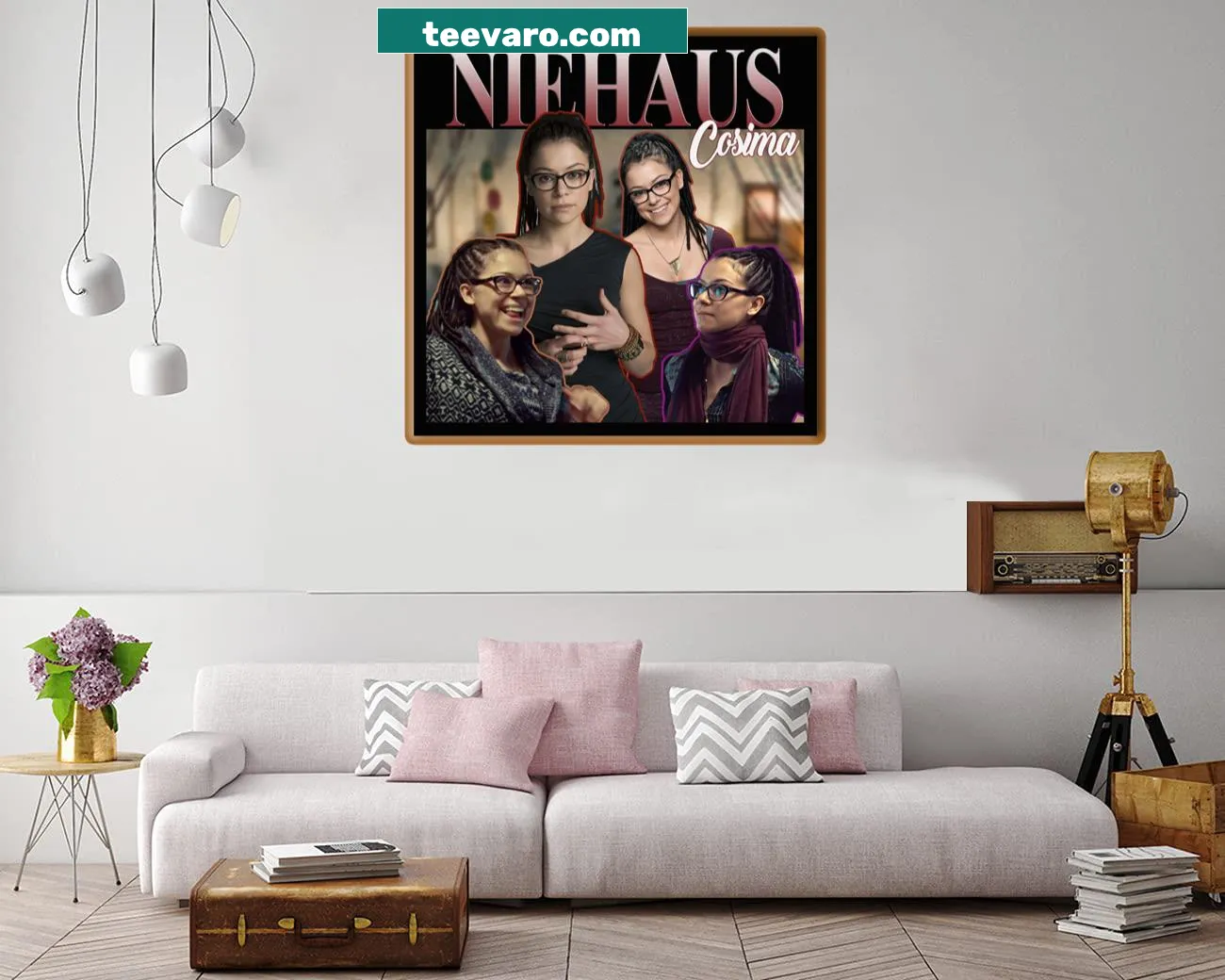 Retro homage canvas print inspired by Cosima Niehaus and Leda clones