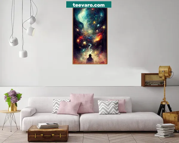 Inspirational canvas print focusing on self-reflection and growth