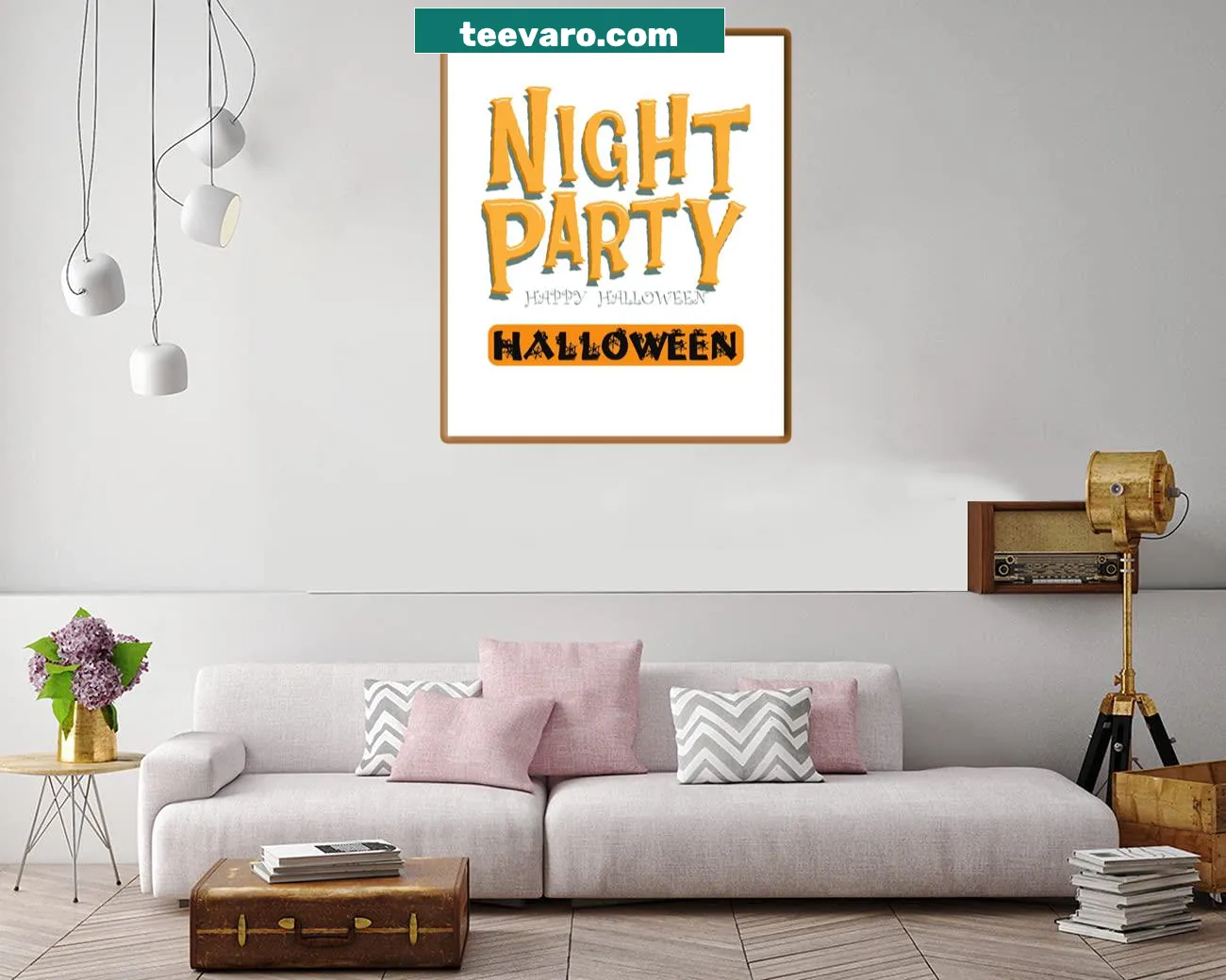 Halloween night celebration themed canvas print