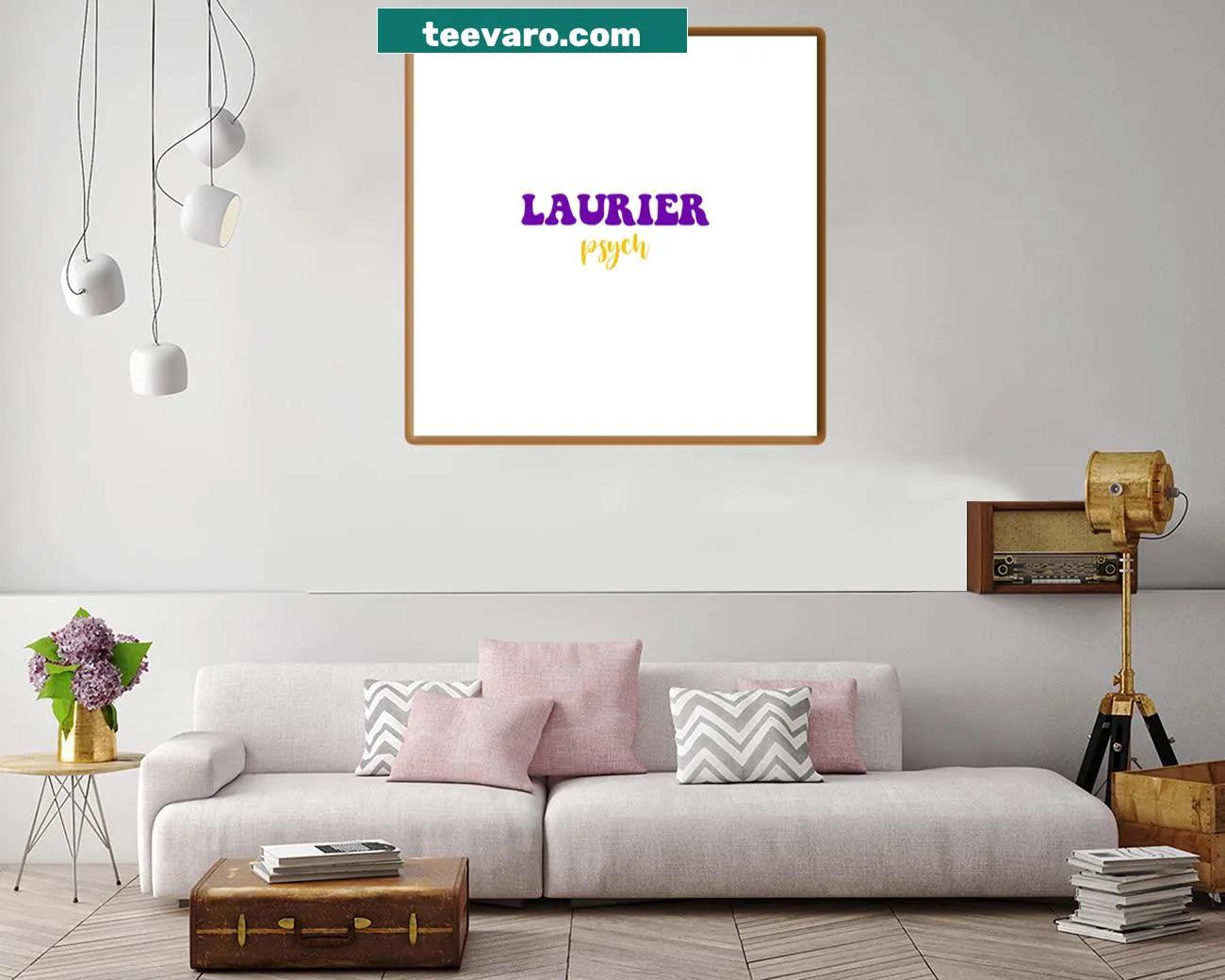 Laurier Psych sticker canvas print featuring psychological symbols and elements.
