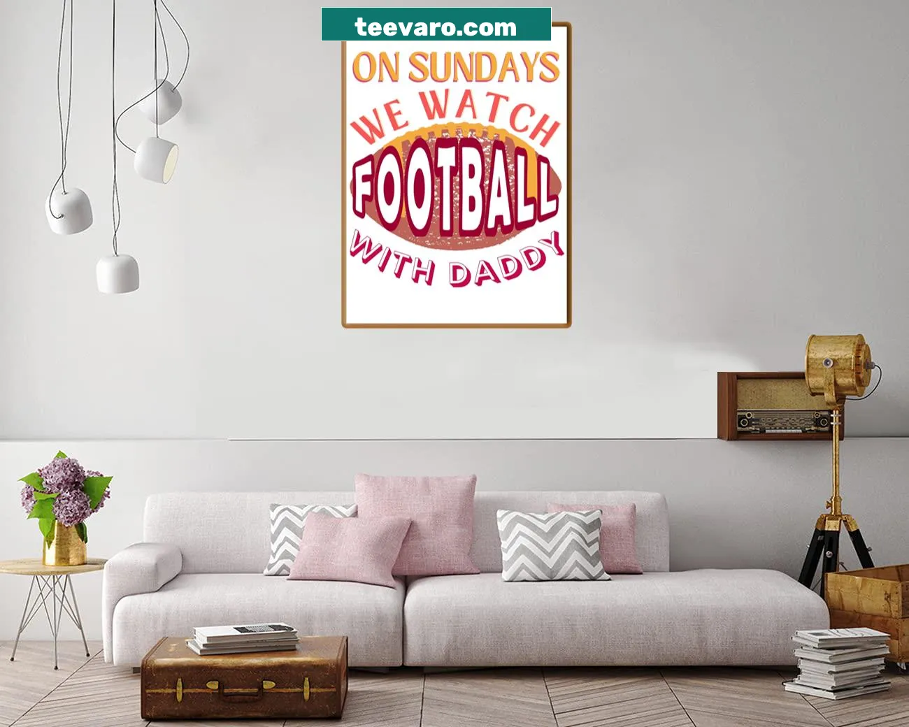 Illustration of a family watching football together on Sundays