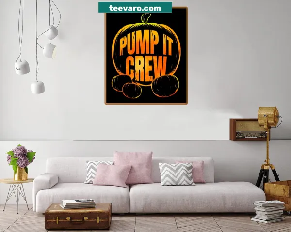 Cheerful pumpkins in playful Halloween design.