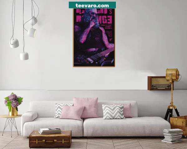 Bold illustration of Blackbeard as a rockstar pirate