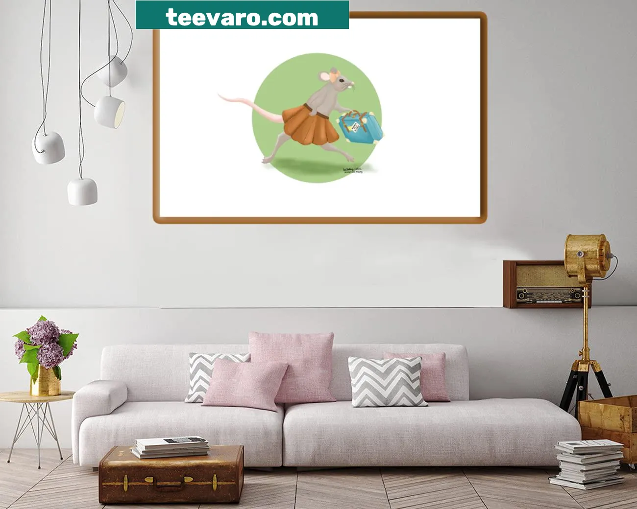 Illustration of small animals scurrying energetically