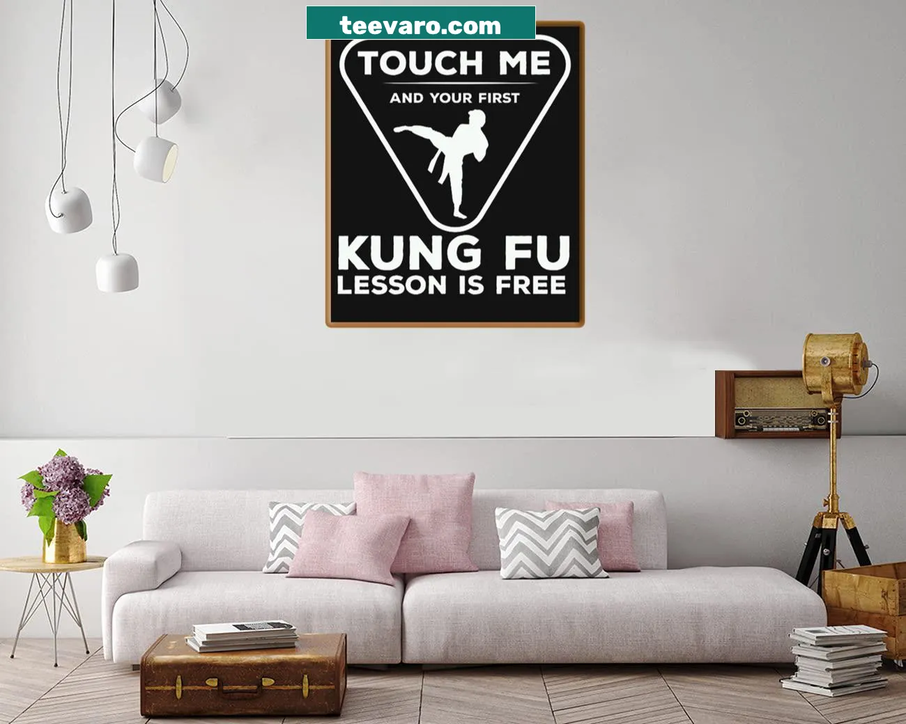 Motivational print saying 'Touch For Your First Kung Fu Lesson'