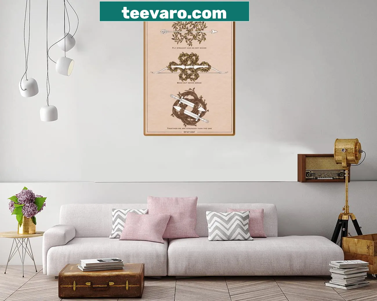 Minimalist line-art canvas print of Vir Tanadhal concept