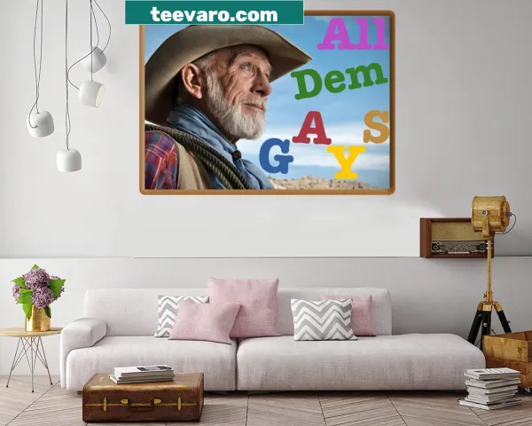 Canvas print featuring bold typography celebrating LGBTQ+ pride