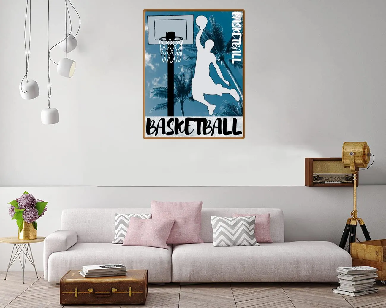 Bold typography print stating 'Basketball Is Life'