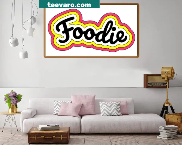 Canvas print with a collage of food-related words