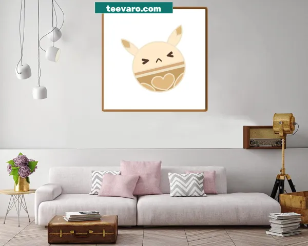 Canvas print of Klee from Genshin Impact with her Dodoco toy