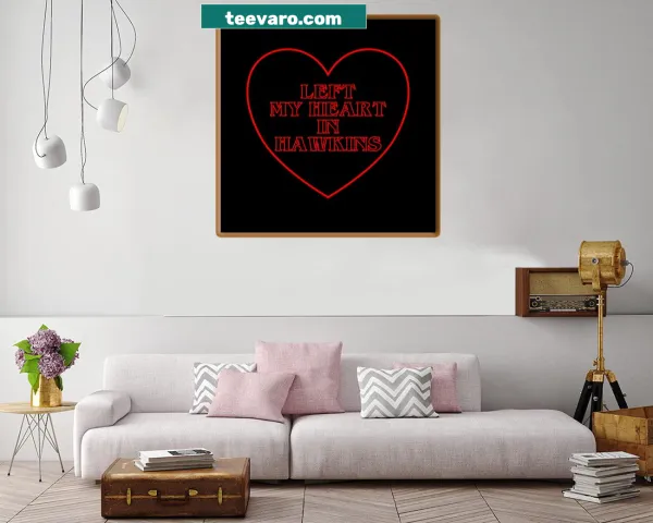 Canvas print featuring a whimsical design inspired by Hawkins.