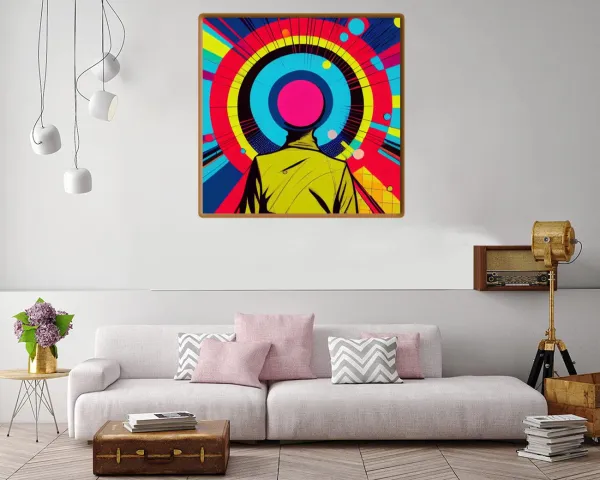 Canvas print featuring the phrase 'I Think In Technicolor' in a stylish font.